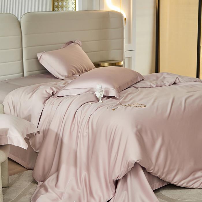 Queen Size Soft Silky Skin Friendl Sleeping Naked Lyocell Bedding Set  Duvet Cover Set Bed Sheet Pillowcases