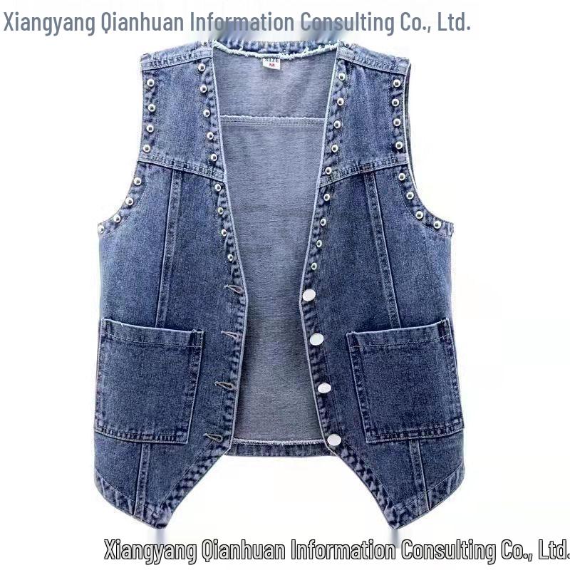 

Женская джинсовая куртка с капюшоном в корейском стиле: Свободное короткое пальто с длинными рукавами и множеством карманов, идеально для осени и зимы. S