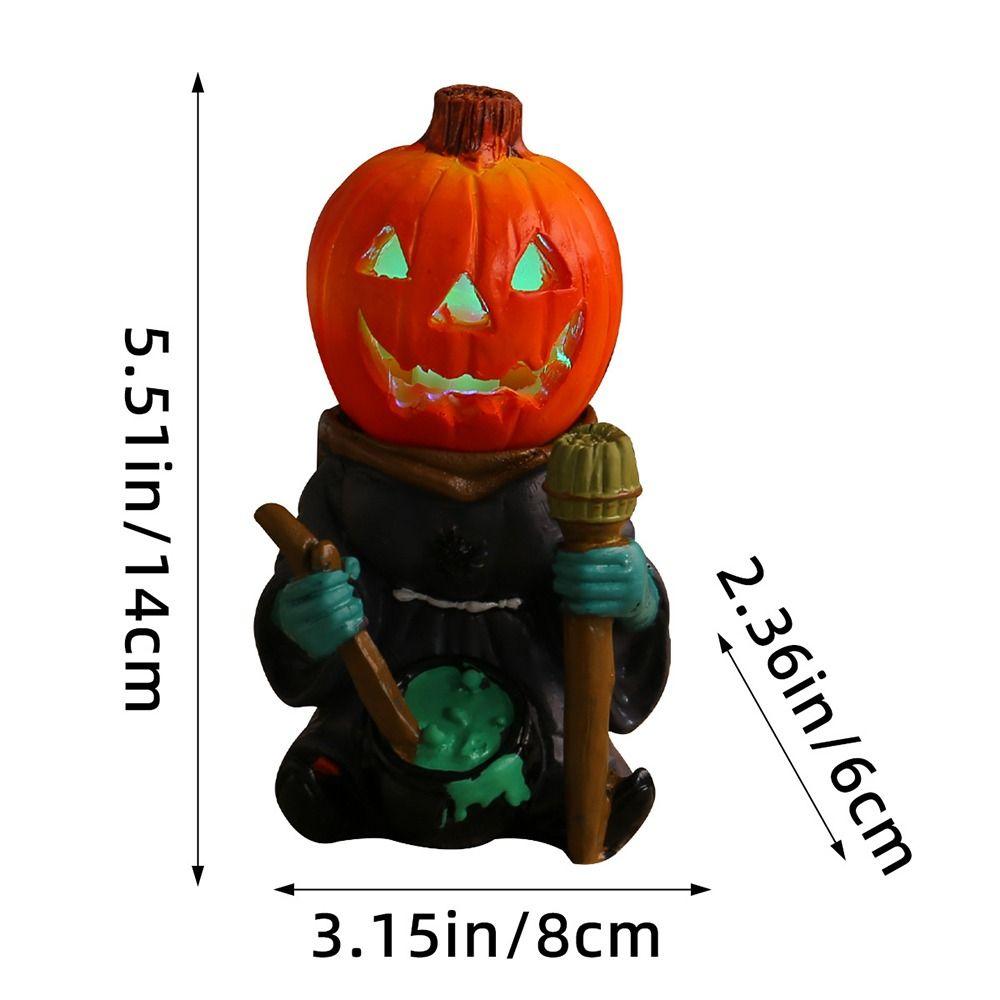 DIY Pumpkin Head Light Cartoon LED Lanterns Halloween Knight Pumpkin Lantern  Haunted House