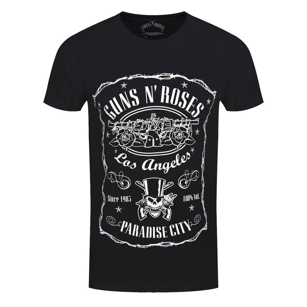 

Guns N Roses T-Shirt Paradise City GNR Rock Band New Black Official L