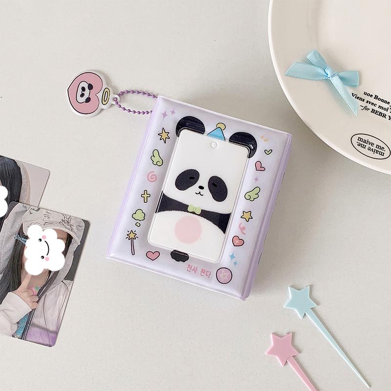 Cute Cartoon Kitten Three-Inch Album Student 40 Slot Photo Card Binder Polaroid Idol Mini Photo Card Storage Album Girls Gift