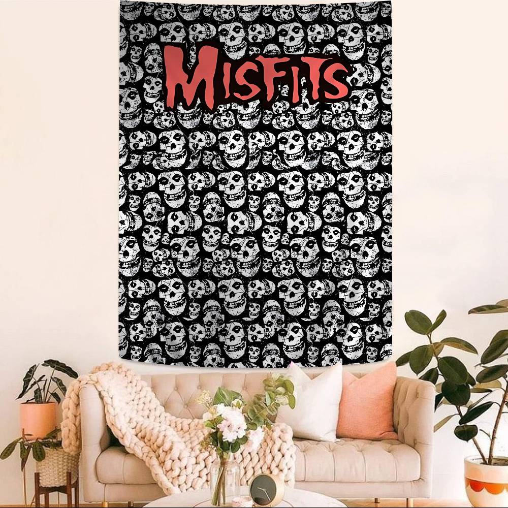 M-Misfits Band Hippie Wall Hanging Tapestries Bohemian Wall Tapestries Mandala INS Home Decor 100X70CM