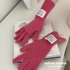 New Korean Wool Knitted Touch Screen Gloves for Women's Cloth Thickened Outdoor Warmth for Women