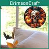 Skull Halloween Pumpkin Uv Electrostatic Glass Showcase Home Stickers Decor