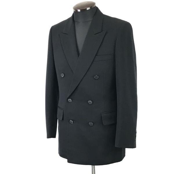 80s-90s Vintage Raglux Double-button Jacket S-M black(USED)