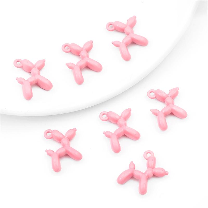 4-10Pcs Alloy Drop Oil Enamel Puppy Dog Charms Pendant Beads for DIY Jewelry Making