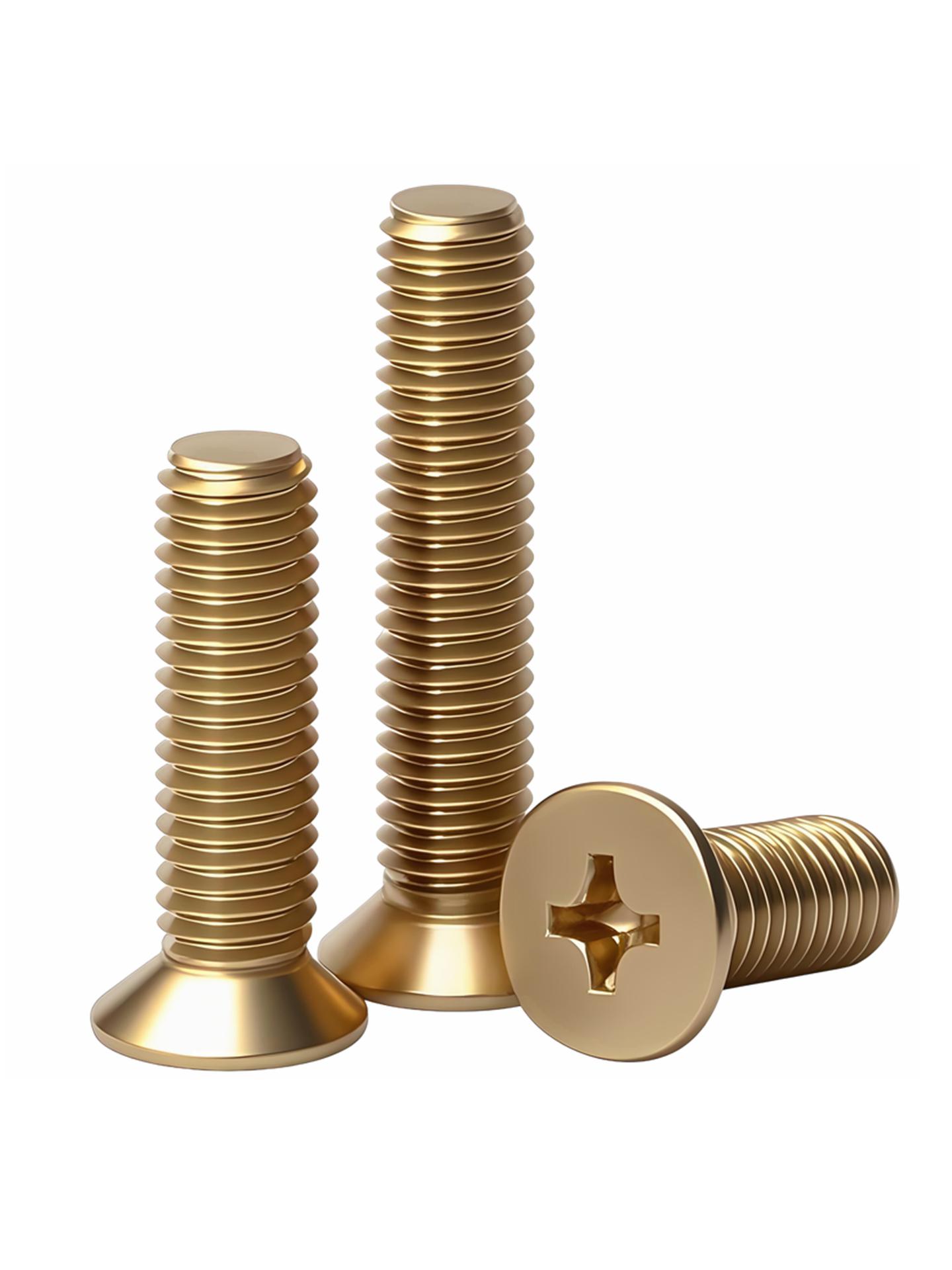 

Copper Brass Flat Head Phillips Countersunk Screws GB819 M6 M8 M10*16 (10 pieces)