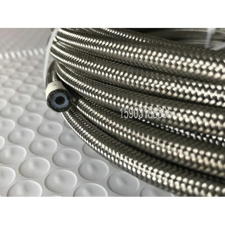 AN3 3AN Double Stainless Steel Braided PTFE Lined Brake Hose Line Car Motorcycle Hydraulic Brake Fuel Line Hose 10M