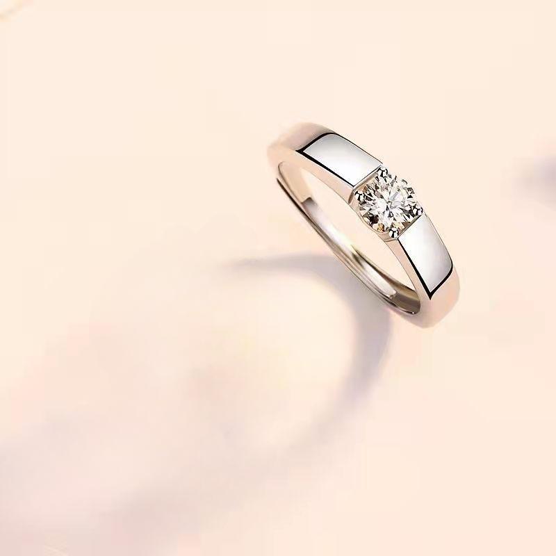 Crowned for Love Couple Ring Man and Woman Pair Open Mouth Niche Design Sense Fashion Temperament Jewelry