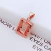 Exquisite Russian 585 Purple Gold Hollow Square Dragon Scale Pendant Fashionable Rose Gold-Plated Dancing Collarbone Chain