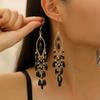 Vintage Bohemian Long Tassel Earrings, Charming Women's Ethnic Jewelry Earrings, Fashionable Party Bohemian Accessories