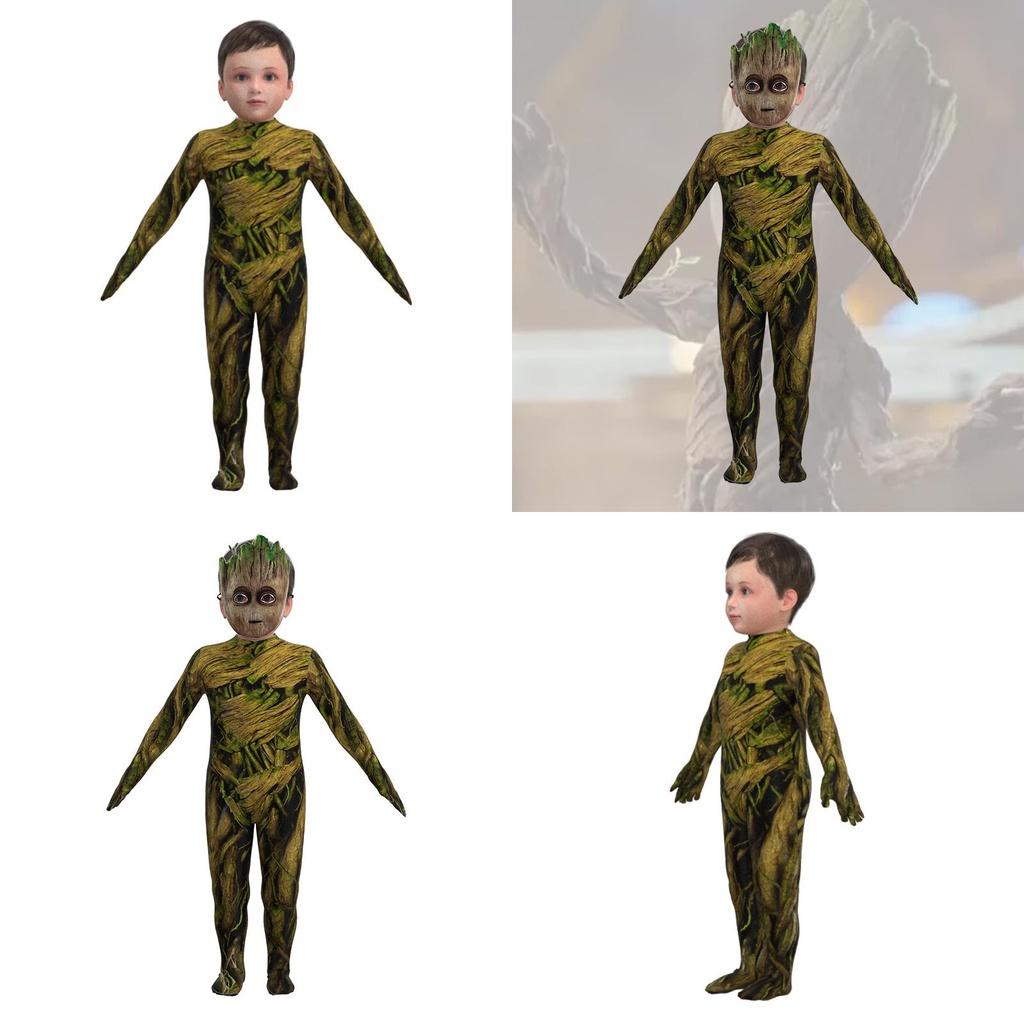 Kostým Stromového muže Groota Strážce Galaxie pro děti Halloweenský outfit