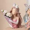Flower Vase Sculpture Er Pot Arrangement Indoor S Resin Statue for Cabinet Cafe Shop
