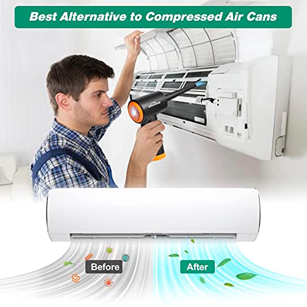 Electrical dust blower 3-speed Air Duster-performance-strong 60000 RPM air fan electronics cleaner for laptop office equipment