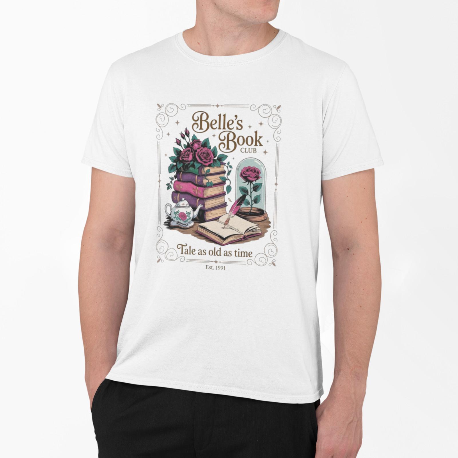 Belle’s Book Club T-Shirt - Tale as Old as Time Book Lover Shirt for Women Men M