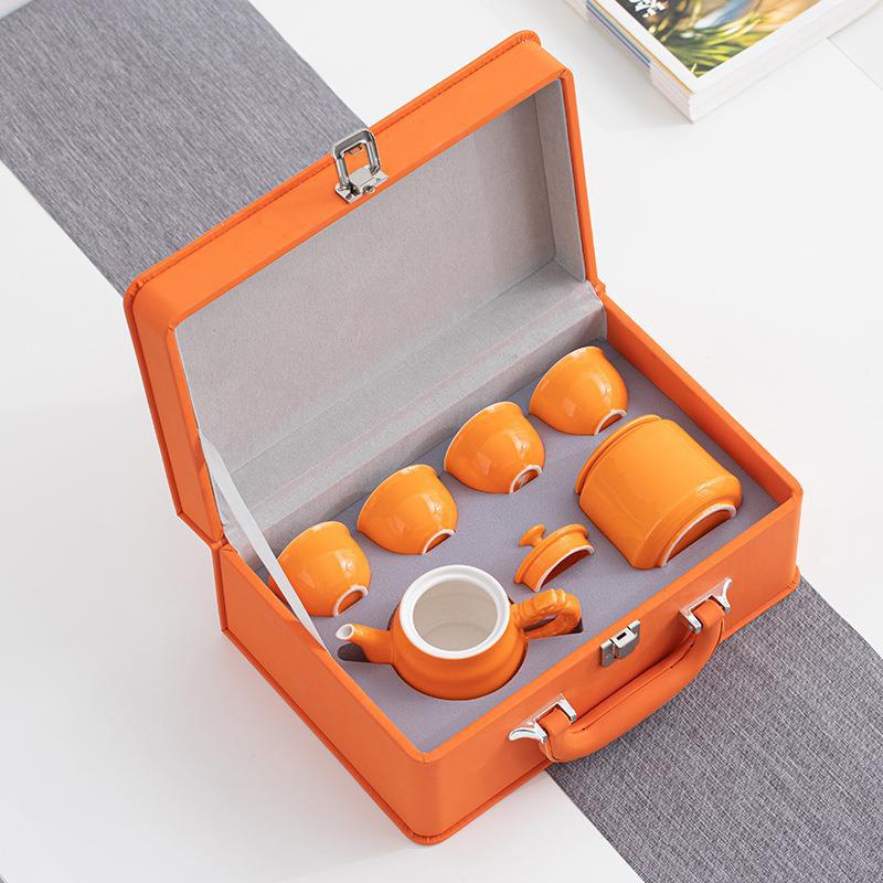 Portable Kung Fu Travel Set One Pot Four Cups Tea Canister Business Gift Souvenir