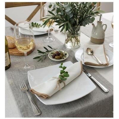 Lot De 4 Serviettes De Table 40 X 40 Cm Linna Ecru
