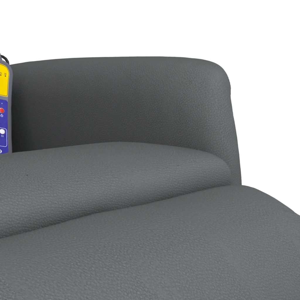 Massage Chair with Footrest Grey Artificial Leather