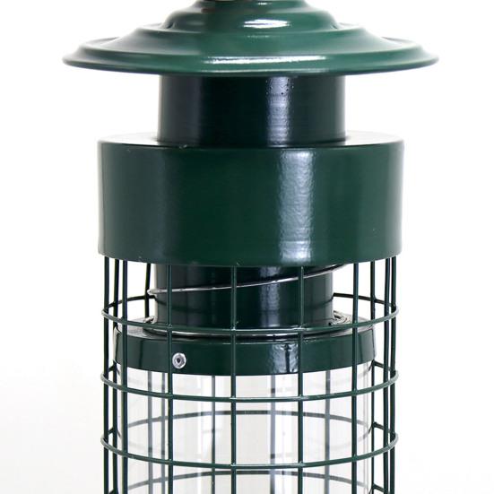 Metal Birds Feeder for Outdoors Hanging Squirrel Proof Seeds Feeder with Perches for Wild Birds Finch Blue Jay Chickadee