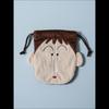 [K-Goods] Daiso Korea Crayon Shin-chan Bo-chan Face String Pouch - Cute Character Drawstring Bag Organizer (Authentic)
