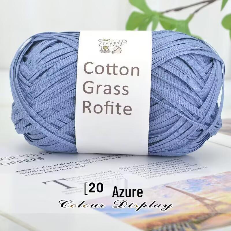 Handmade Cotton and Raffia DIY Yarn Pack for Weaving Bags & Hats