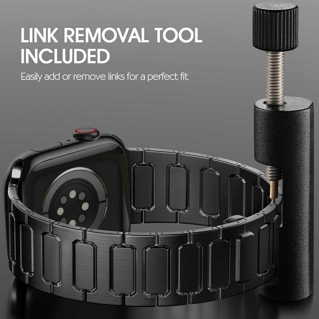 H-Link Farbiges Metallarmband für Apple Watch Series 10 Ultra 9 8 7 SE 6 5 4 3 2 1 46mm 49mm 45mm 44mm 42mm Faltschließe Uhrenarmband