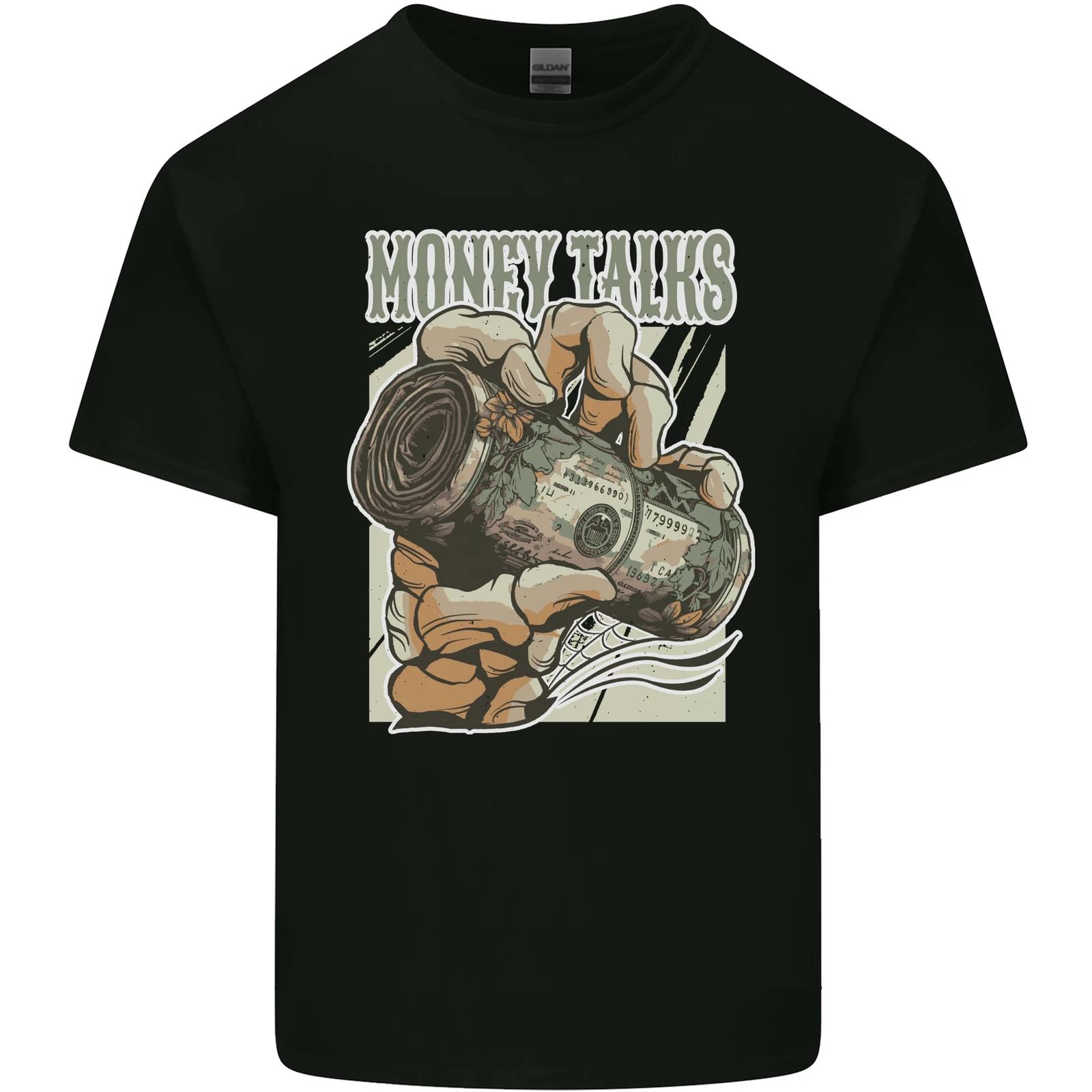 Money Talks Skeleton Hand Cash Hustle Kids T-Shirt Childrens S