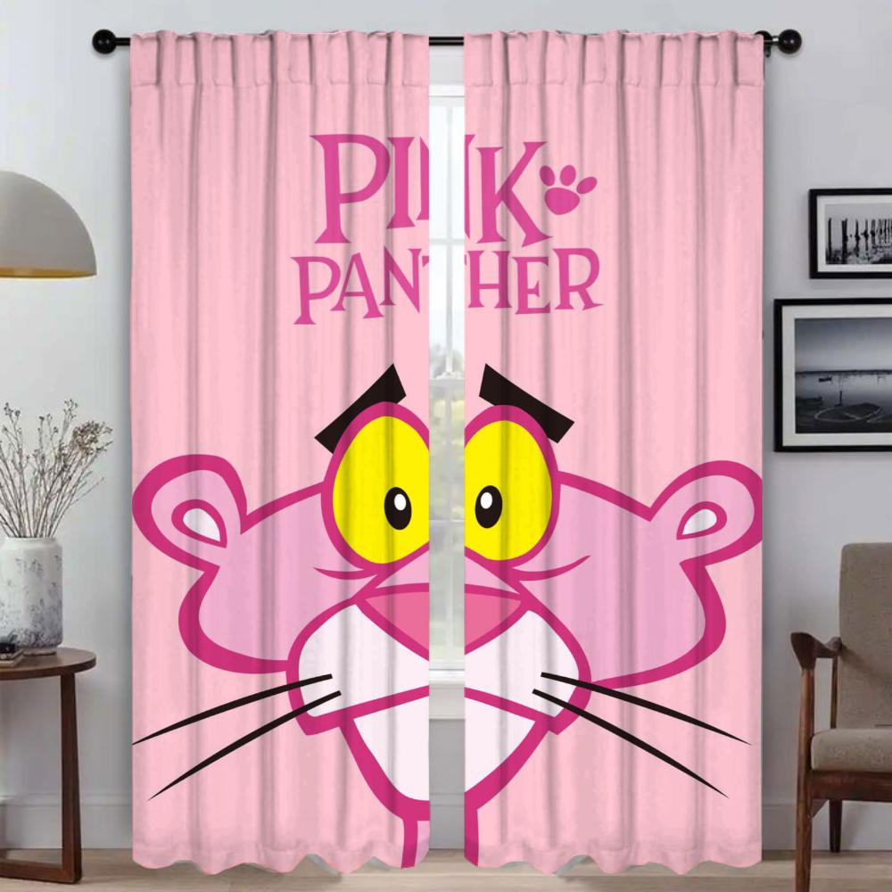 

Розовая пантера Элегантные шторы для комнаты, перегородка для камеры, занавеска для комнаты, 2 панели, украшения на Хэллоуин, оттенки, гостиная, ребенок W50xH70cmx2pcs-CL
