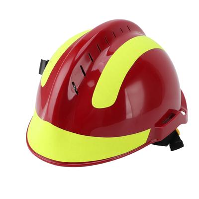 Rescue Safety Helmets Heat Resisting Shock Resistance Adjustable Vented Rescue Hard Hat for Fire