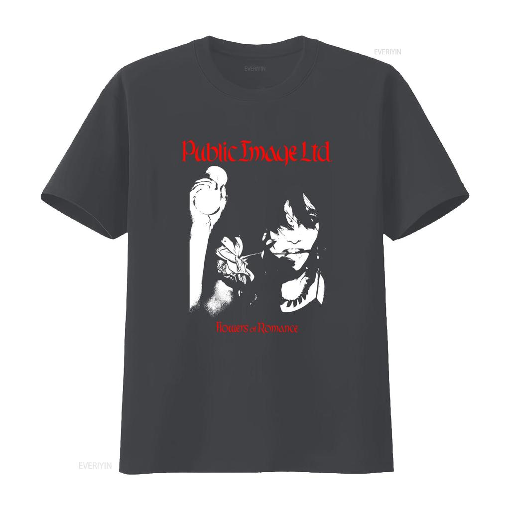 Retro Punk Rock Public Image Ltd Flowers Of Rounisexce Cotton Black T Shirt S 5xl Vintage Stylish Streetwear Stretched