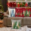 2Pcs 45x45cm Christmas Tree Cushion Cover Luxury Pillow Shell Dacron Throw Pillow Case  Children