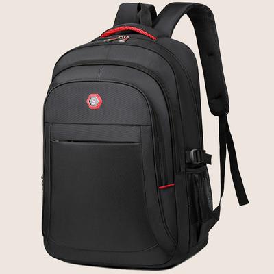 Large Capacity Student Backpack Casual Solid Color Backpack Material Oxford Men's New Backpack Multifunctional Simple Backpack