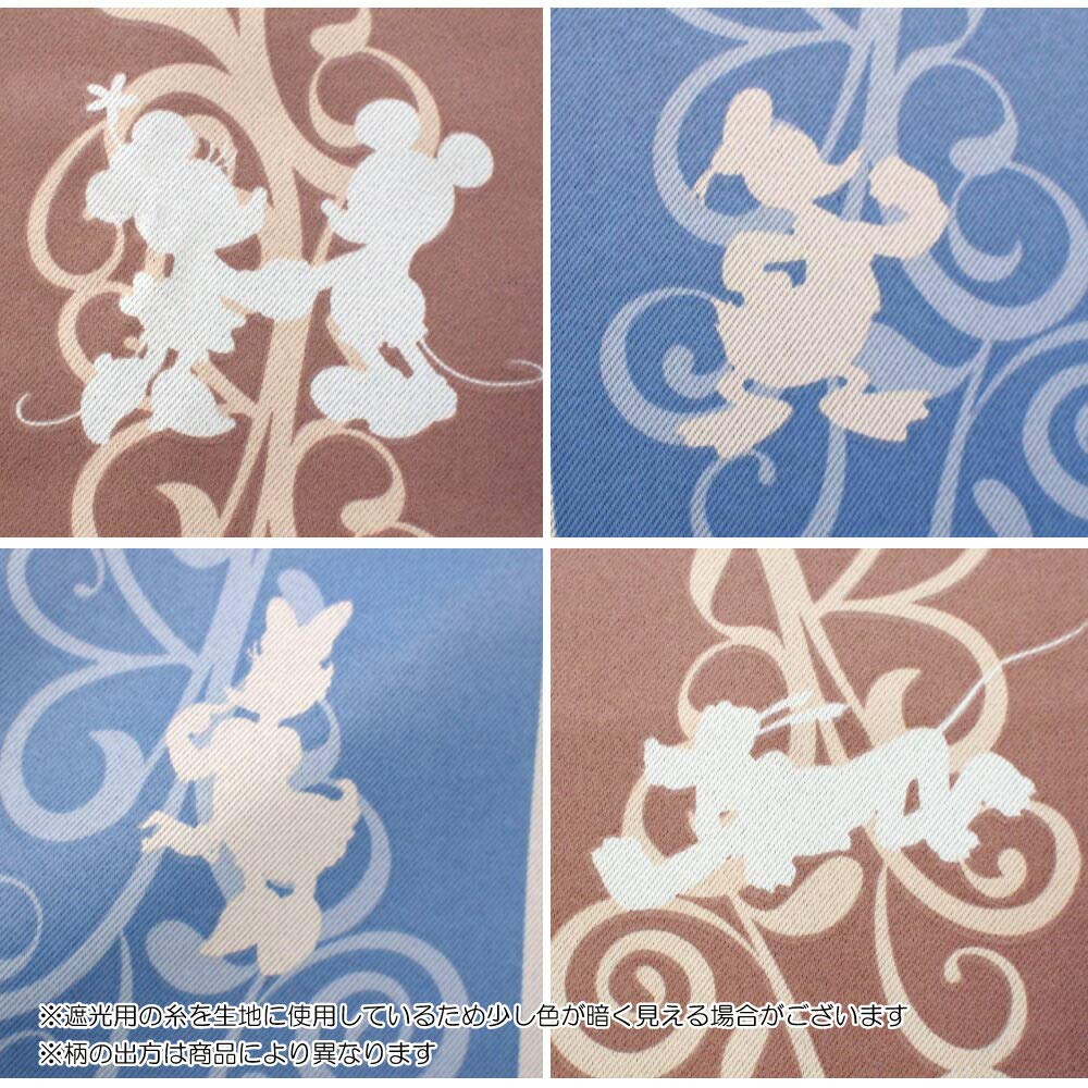 Disney in Mickey Friends Premium Blackout and Set of 100 x 135 (Made Japan) & Heat-Shielding Curtains, 2, cm, Beige, SB-545-D