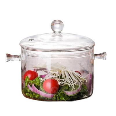 Yousheng Salad Instant Noodle Bowl Cooking 1300ml Glass Soup Pot Transparent Cooker Tool