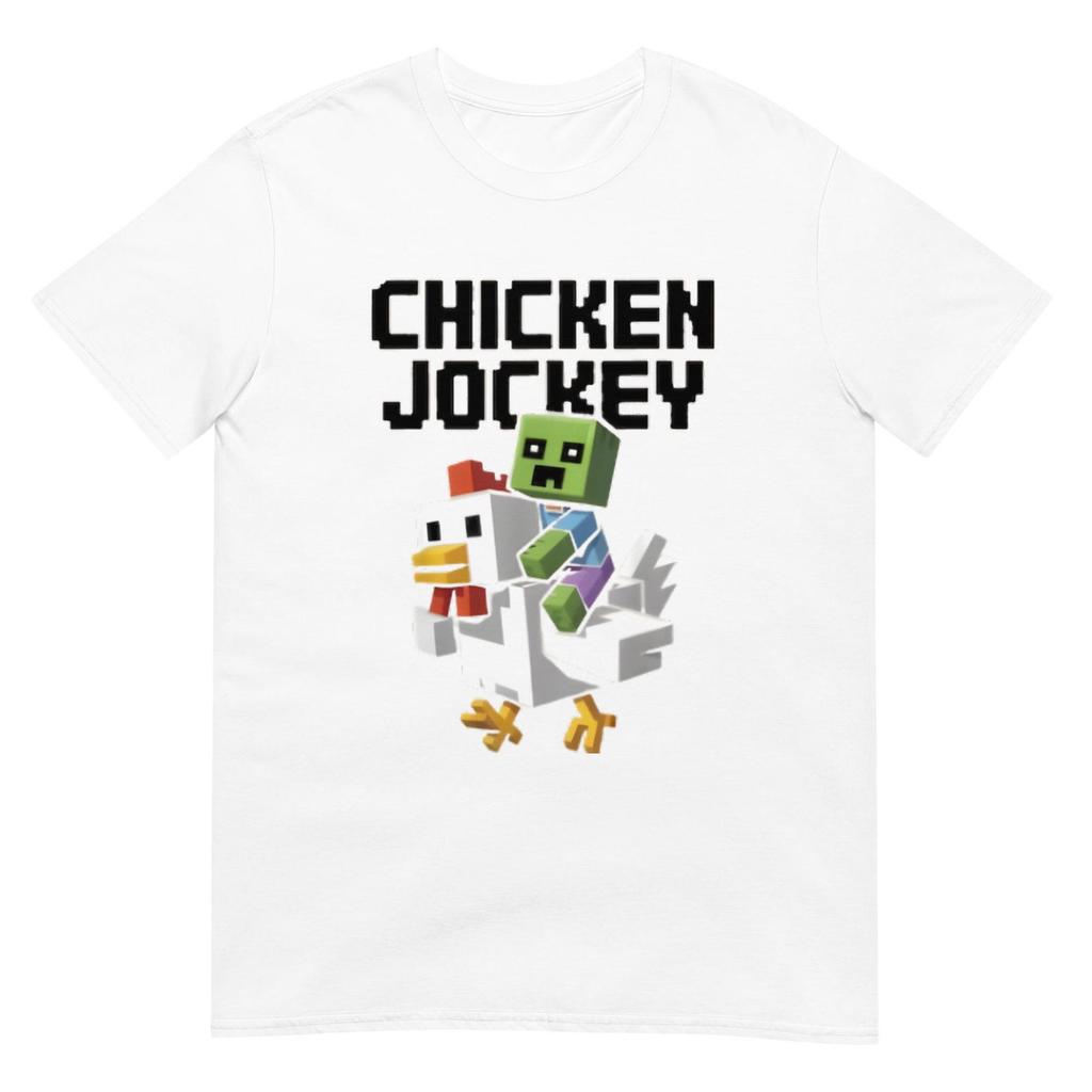 Chicken Jockey Graphic Tee, Gamer Shirt, Minecraft Fan Gift