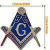 Masonic Car Emblem Compass Auto Truck Metal Decal, Mason Square Auto Motorcycle Gift Automobile Decoration Accessories