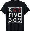 Vintage 80's Music 86-75309 Jenny 8675309 Six Seven 67 Meme T-Shirt