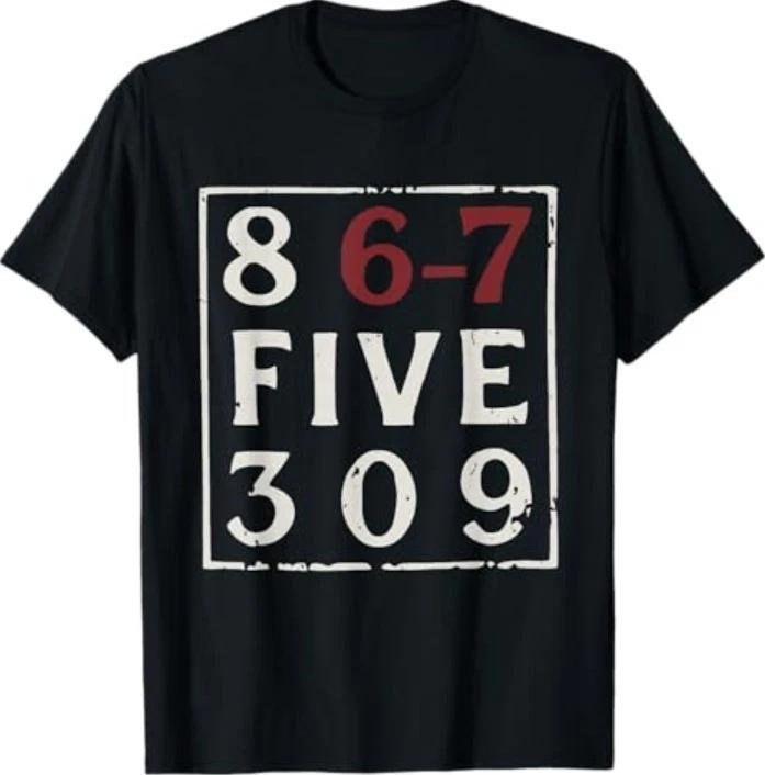 Vintage 80's Music 86-75309 Jenny 8675309 Six Seven 67 Meme T-Shirt