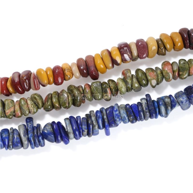 8-10mm Middle Hole Crushed Stone Beads for DIY Jewelry, Bracelets, Necklaces 