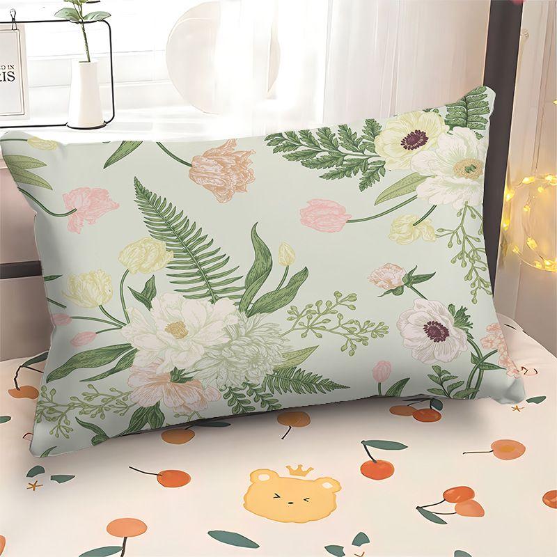European Plant & Flower Pillowcase with Nordic Geometric Design Rectangular Sofa Cover Customizable