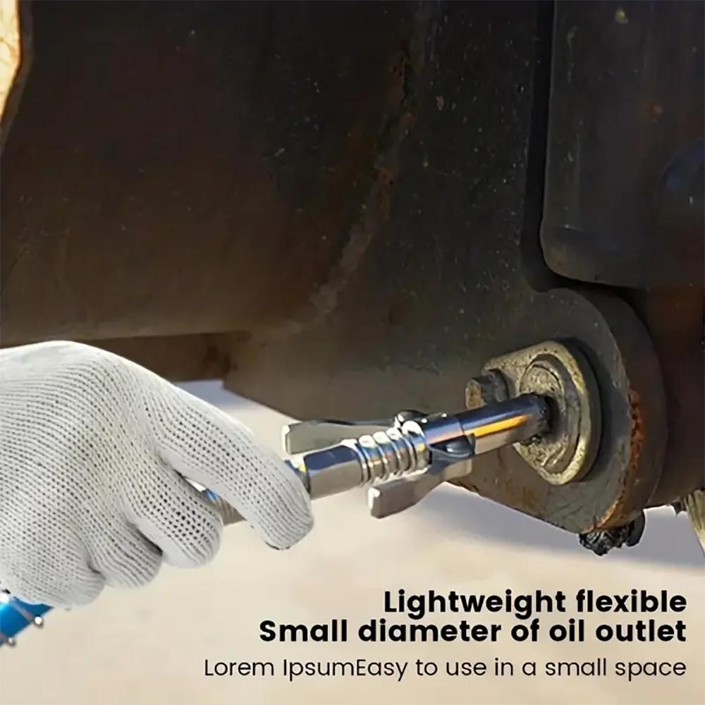 10000PSI High Pressure Grease Coupler Nozzle Hose Pump Syringe Grease Gun NPT1/8 Adapter Brake Oil Change Tools Car Accessories