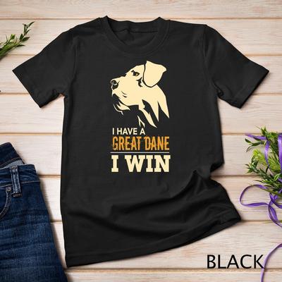 Habe Einen Deutschen Doggen Ich Gewinne T-Shirt Lustiges Hunde-Liebhaber Unisex T-Shirt