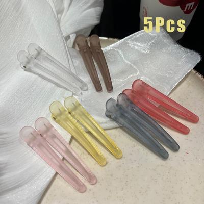 5 Pezzi Molletta Becchi d'Anatra Opaca Colorata Fissa Capelli Forcine Moda Frangia Clip Parrucchiere Forcine Barrettes Accessori per Copricapo
