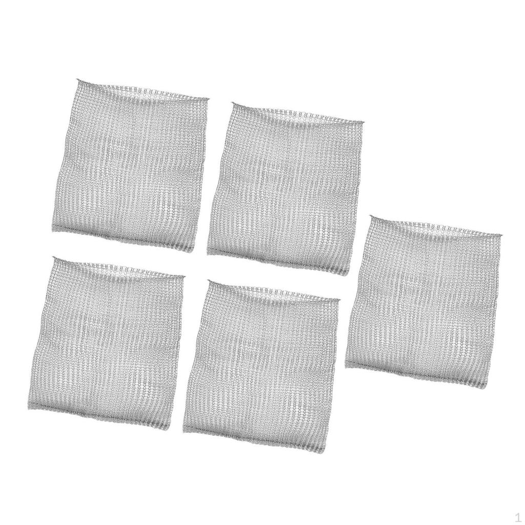 5 Pack Baskets with Net Bags And Wire Framework