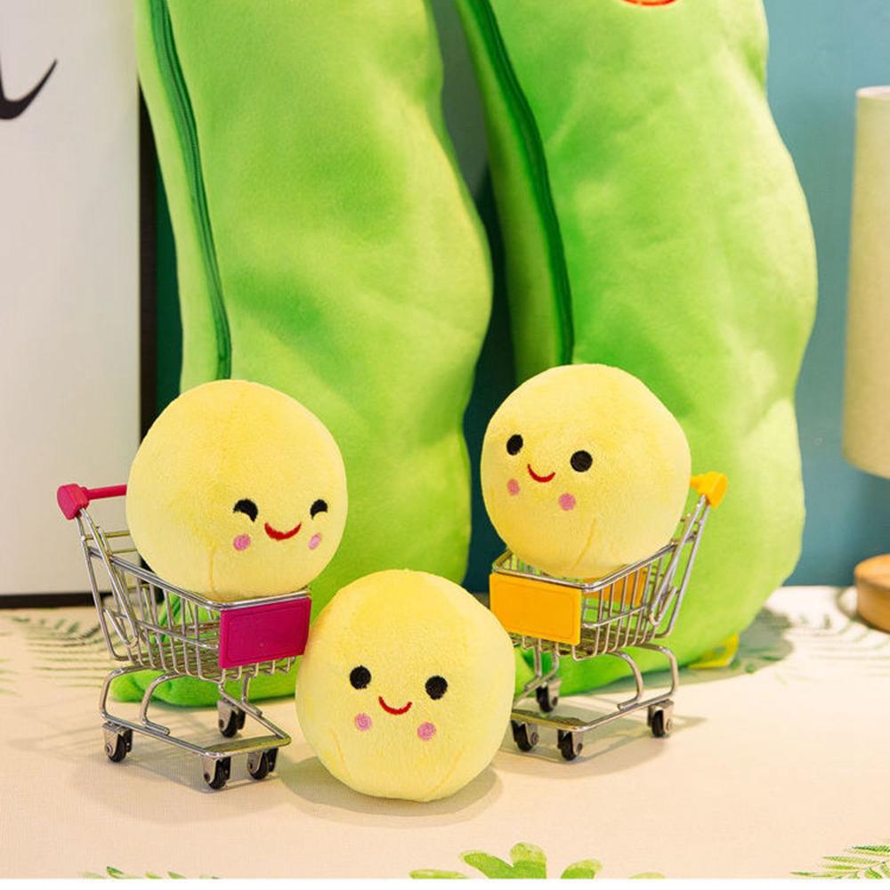 25-70CM Creative Pea Pod Plant Plush Toy Detachable Bean Cute and Interesting Green Doll To Give Baby Christmas Birthday Gift