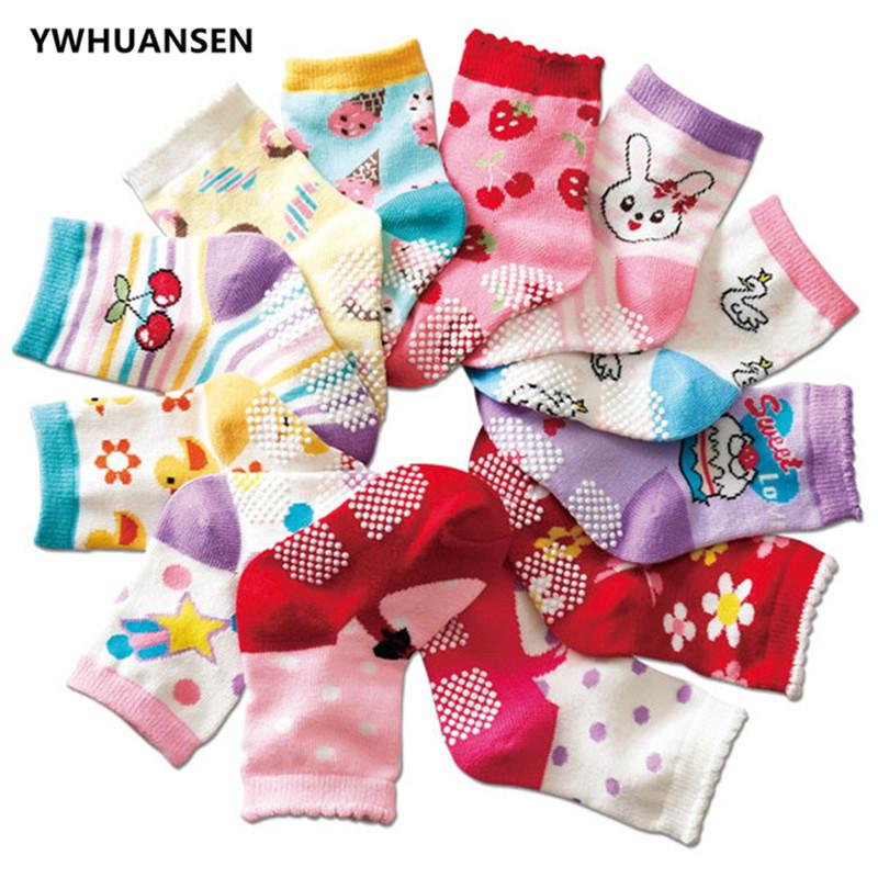 

YWHUANSEN 0-2 года Нескользящие детские носки для мальчиков девочек Recem Nascido Нескользящие Calcetines Детские носки Новорожденный Meia Infantil Menino 0-24M