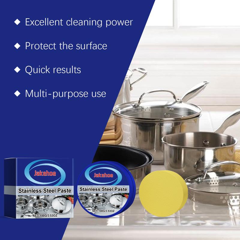 

Stainless Steel Cleaning Cream Kitchenware Stain Dirt Cleaner Washing Pot Bottom Scale Pan Rust Removal Cookware Cleaning Paste 1pcs