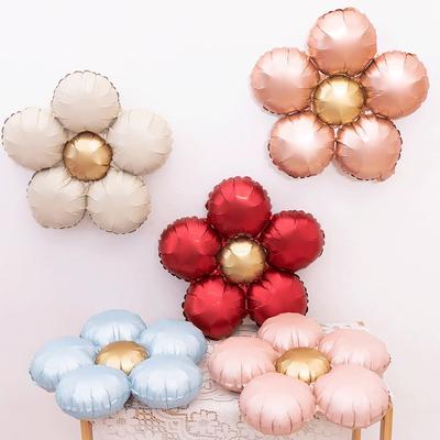 5/10pcs Flower Balloon Colorful Daisy Aluminum Foil Balloons Baby Shower Kid Birthday Decoration Photo Props Wedding Party Decor