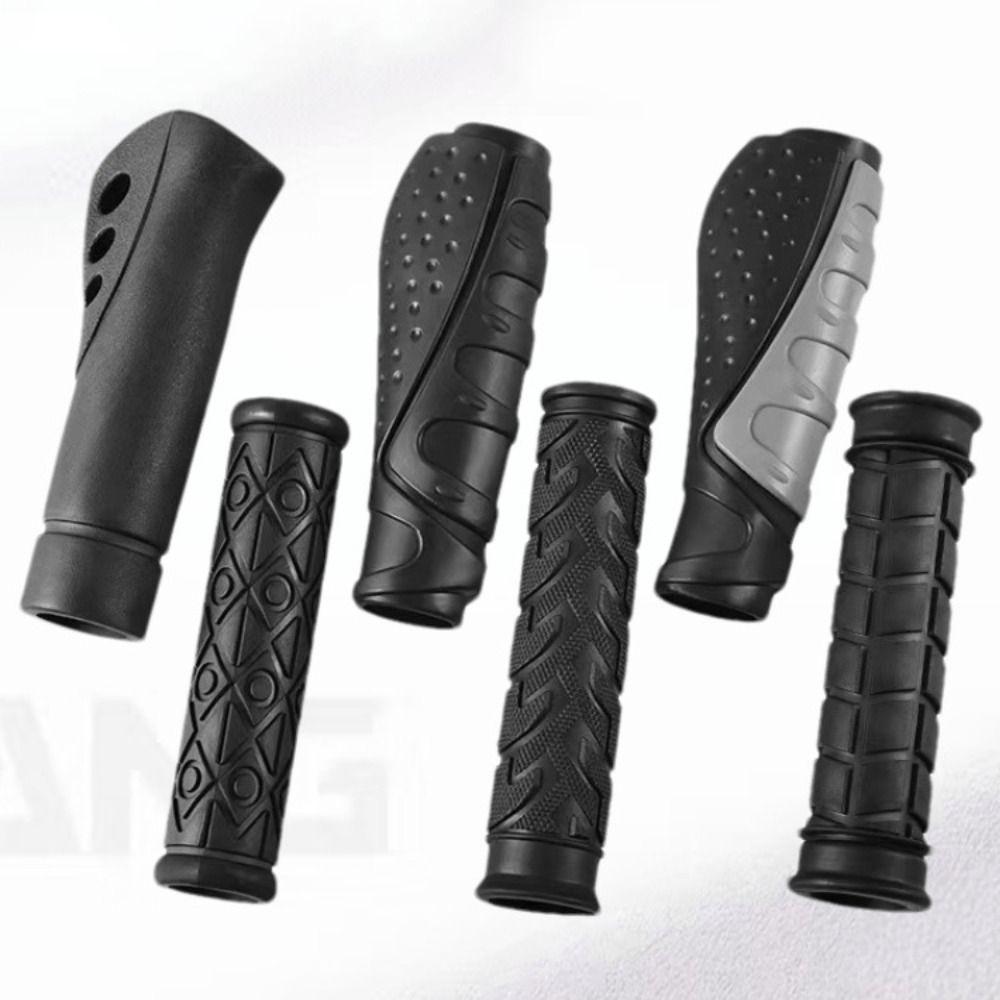 1 Pair Anti-slip Bike Handlebar Grips Rubber Handlebar Cover Bike Grip Sleeve Cycling Accessories