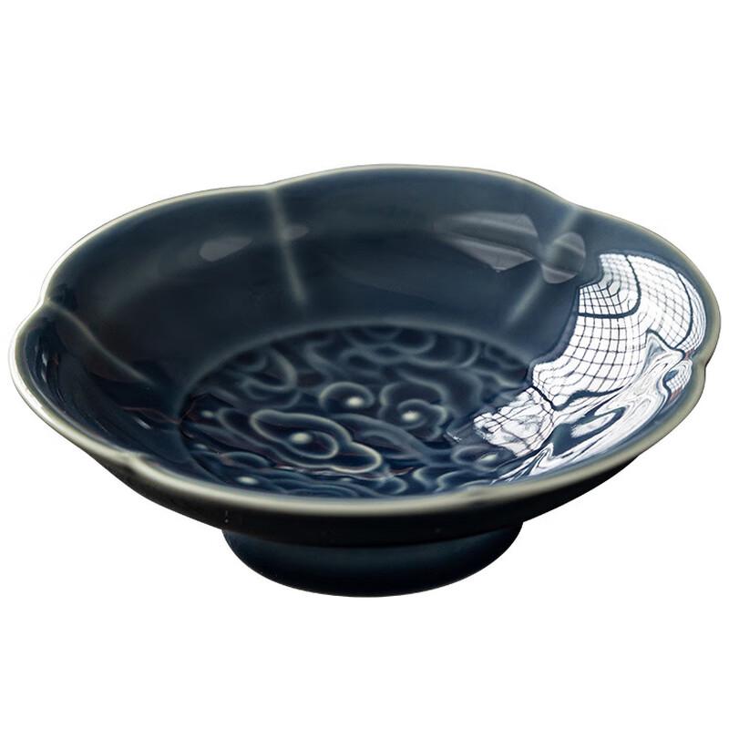Celestial Vintage Ceramic High-Foot Fruit & Snack Plate